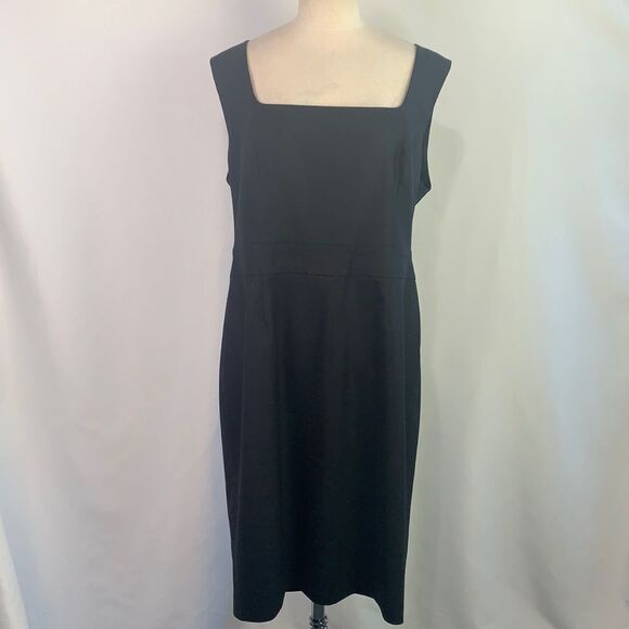 Escada Dresses & Skirts - Escada black virgin wool blend sheath dress